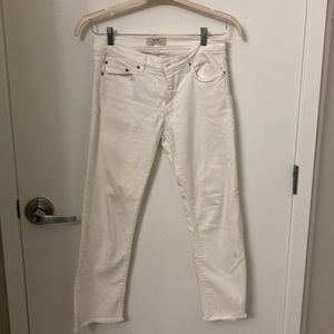 Principle denim ankle white jeans 28
